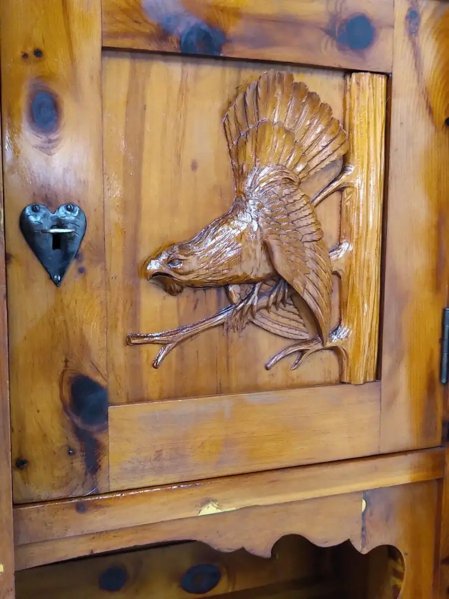 7438-Kredenz-Schrank-Wohnzimmerschrank-Zirbe-Bauernstube-Buffet-Bauernmöbel- 15