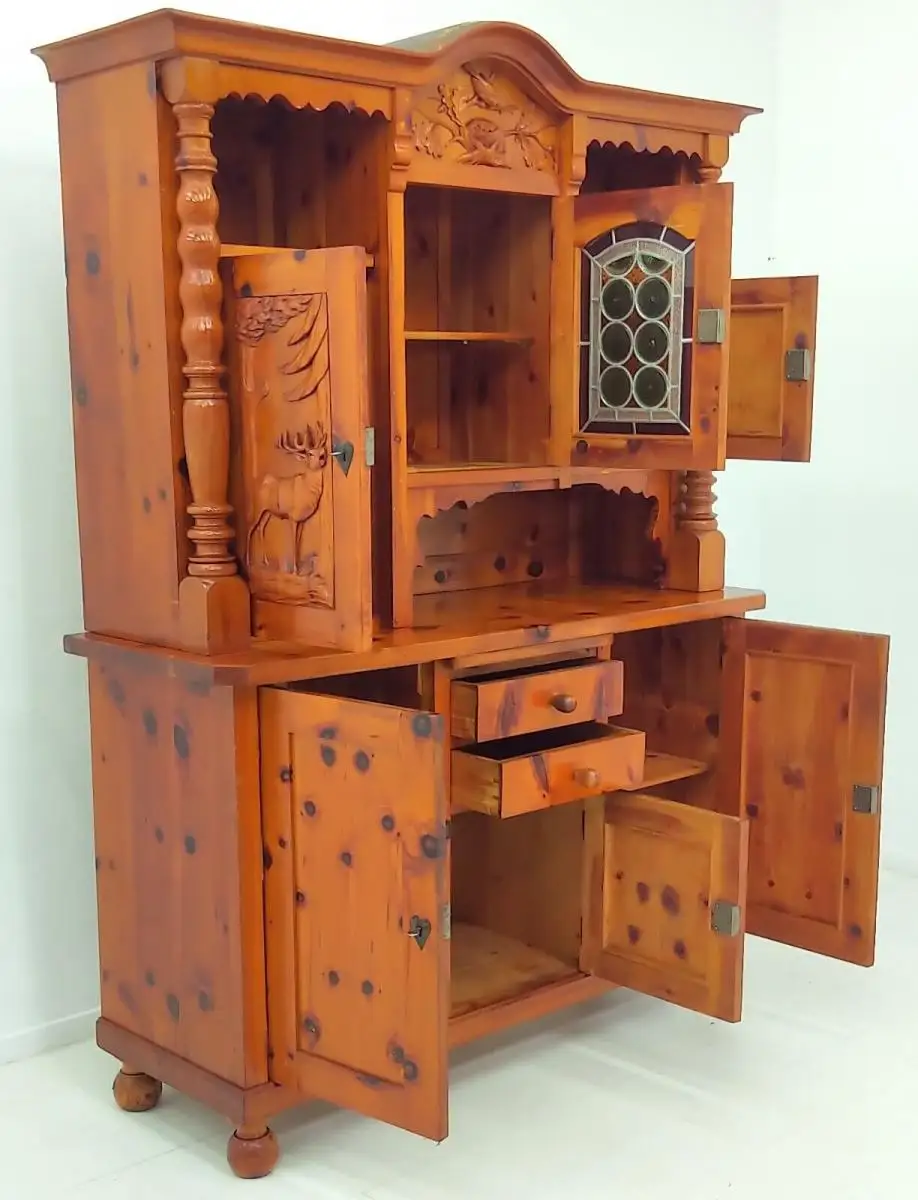 7438-Kredenz-Schrank-Wohnzimmerschrank-Zirbe-Bauernstube-Buffet-Bauernmöbel- 3