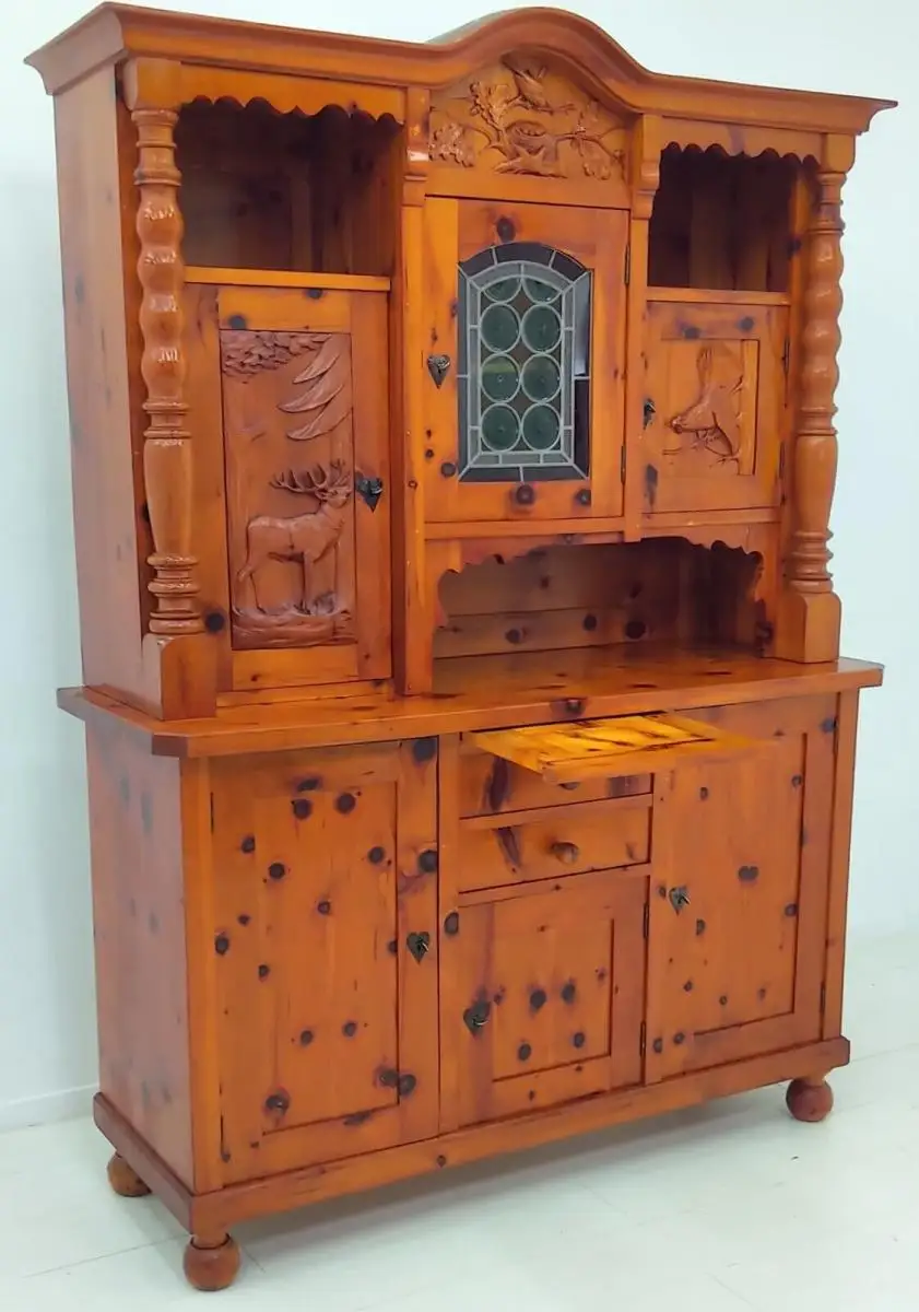 7438-Kredenz-Schrank-Wohnzimmerschrank-Zirbe-Bauernstube-Buffet-Bauernmöbel- 4