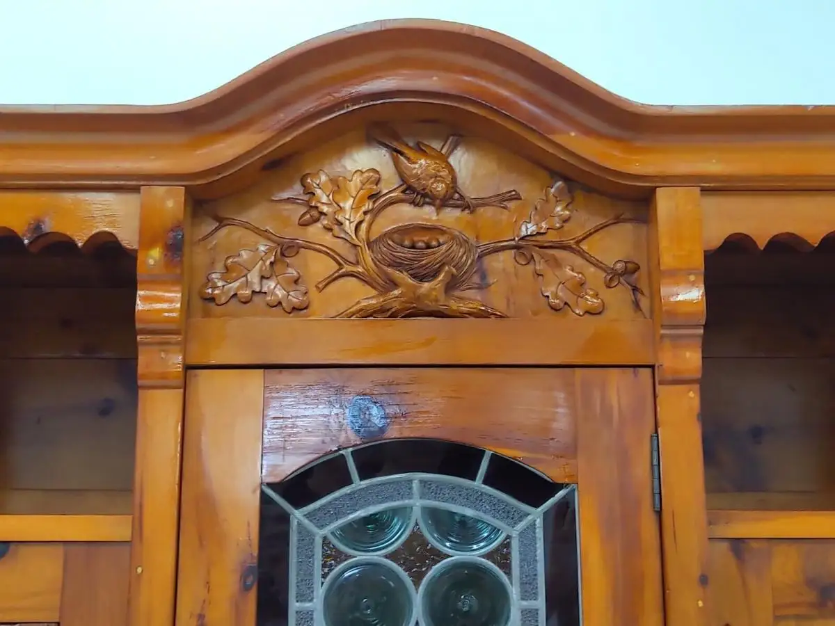 7438-Kredenz-Schrank-Wohnzimmerschrank-Zirbe-Bauernstube-Buffet-Bauernmöbel- 6