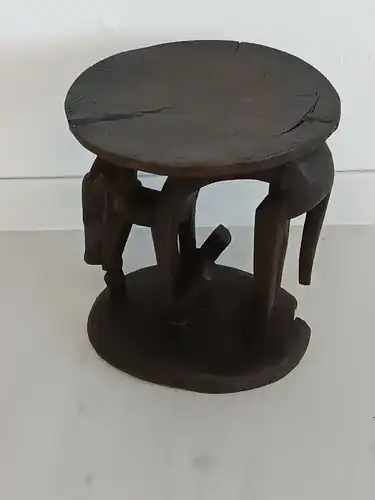 H60253-Hocker-afrikanische-Kunst-Sitzmöbel-Beistelltisch-Tisch-