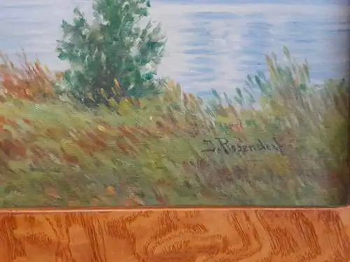 H993-Ölbild-Landschaftsbild-Öl auf Leinen-signiert-gerahmt-Gemälde-Bild-