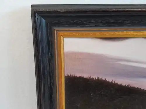H996-Landschaftsbild-Öl auf Leinen-Ölbild-gerahmt-Gemälde-Bild-