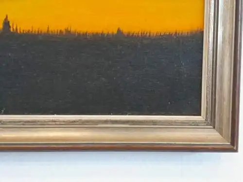 H999-Ölbild-Landschaftsbild-Öl auf Leinen-gerahmt-Bild-Gemälde-Malerei-