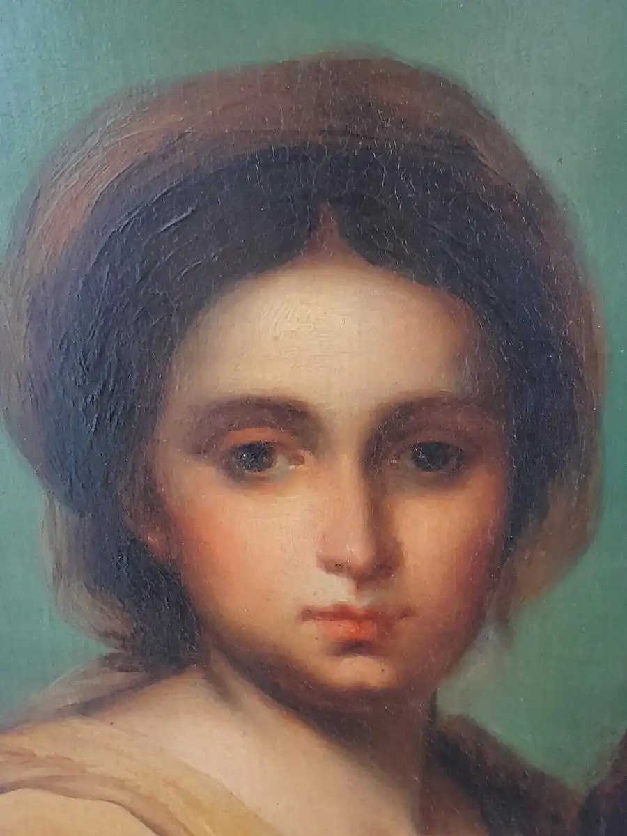 H961-Öldruck-Madonna mit Kind-Ölgemälde-Ölbild-gerahmt-Gemälde-Bild-Druck- 6