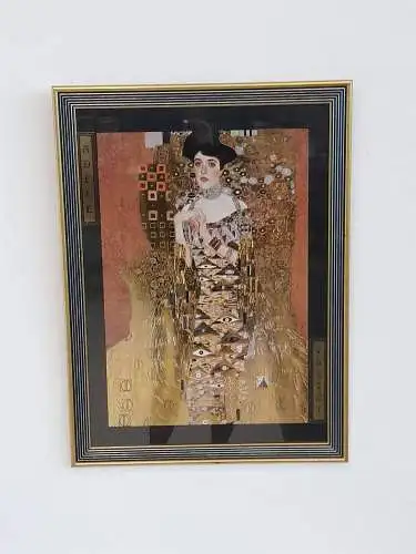 H920-Kunstdruck-Klimt-Adele-gerahmt-Druck-Bild-Gemälde-