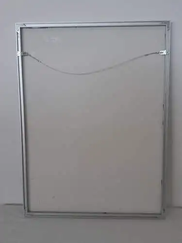 H1297-Bild-Mischtechnik-Gemälde-Passepartout-gerahmt-signiert-hinter Glas