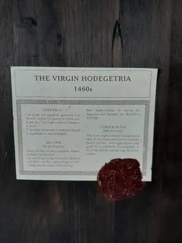 H1254-Ikone-Gemälde-Bild-auf Holz-"The Virgin Hodegetria"-