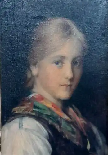 H902-Gemälde-Öl auf Holz-Portrait-Prunkrahmen-Ölbild-Ölgemälde-Dame-gerahmt-