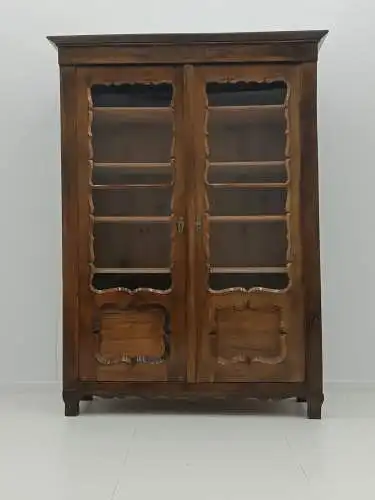 H60642-Biedermeiervitrine-Büchervitrine-Vitrine-Bücherschrank-Biedermeier