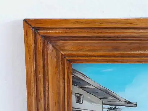 H740-Szenenbild-Hinterglasbild-Gemälde-Bild-gerahmt-handgemalt-