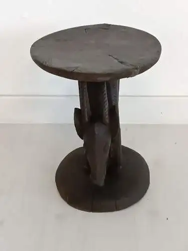 H60253-Hocker-afrikanische-Kunst-Sitzmöbel-Beistelltisch-Tisch-