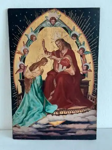 H674-Ikone-Ave Maria-Gemälde-Bild-Heiligenbild-Ikone auf Holz