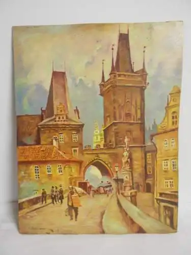KS-H45-Ölgemälde-Bild-Öl auf Holz-Hoffmann Gemälde-Ölbild-