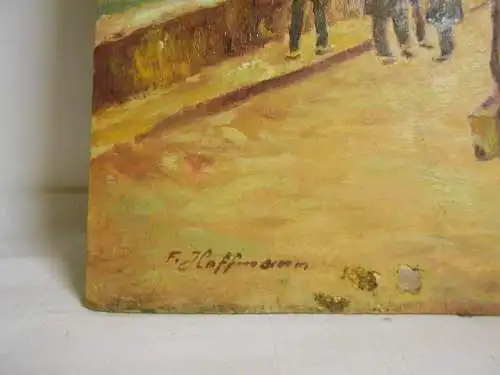 KS-H45-Ölgemälde-Bild-Öl auf Holz-Hoffmann Gemälde-Ölbild-