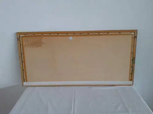 H643-Druck-Szenerie-signiert-gerahmt-Passepartout-