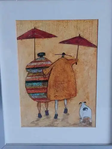 H553-Kunstdruck-Gemälde-Bild-Druck-Passepartout-gerahmt-signiert-
