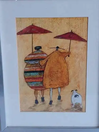H553-Kunstdruck-Gemälde-Bild-Druck-Passepartout-gerahmt-signiert-