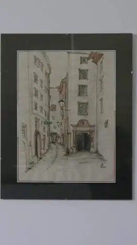 H25-Aquarellbild-Stadtgemälde-Bild-Aquarell-Gemälde-Salzburg-gerahmt-Pollak