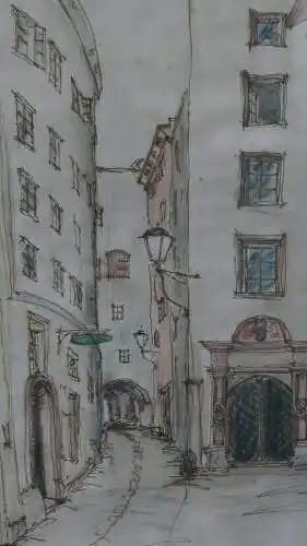 H25-Aquarellbild-Stadtgemälde-Bild-Aquarell-Gemälde-Salzburg-gerahmt-Pollak