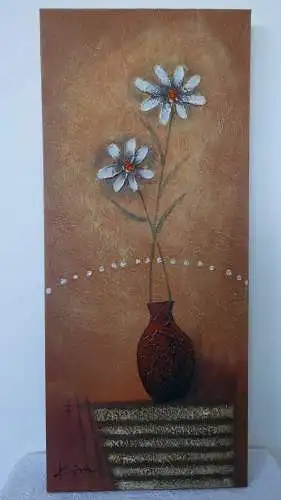 H11-Ölgemälde-Öl auf Leinen-Bild-Ölbild-Blumen in der Vase-Gemälde