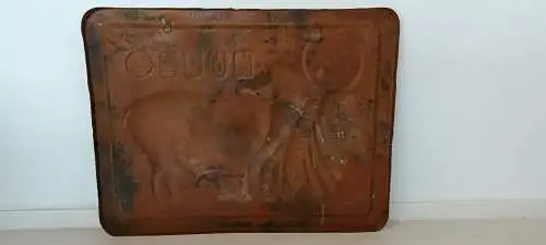 H61252-Kuperbild-Dekor-Wandbild-Kupfer-Bild-Gemälde-Wandgemälde-Heiliger Stier-