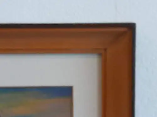 H506-Aquarell-Landschaftsbild-Gemälde-Bild-hinter Glas-Passepartout-gerahmt-