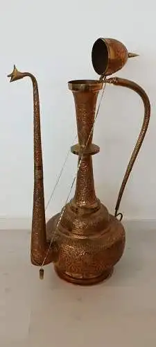 H61250-Orientalische-Kupfer-Karaffe-Dekorstück-