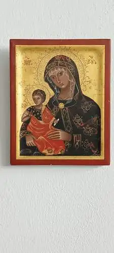 H436-Ikone-Madre della Consolazione-Heiligenbild-Gemälde-Bild-gerahmt-