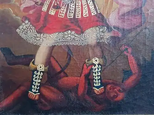 H142-Ölbild-gerahmt-Gemälde-Bild-Erzengel Gabriel-Ölgemälde-