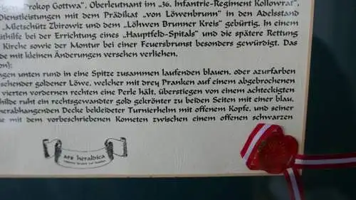 H110-Familienwappen-Gottwa-gerahmt-hinter Glas