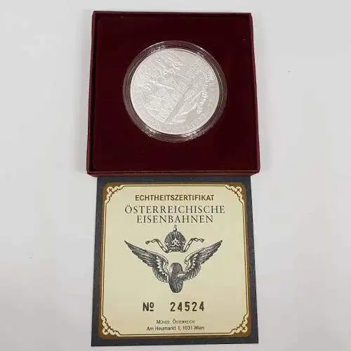 Münze Österreich 20 Euro 2007 Kaiser-Ferdinands-Nordbahn PP mit Zertifikat