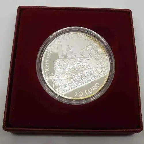 Münze Österreich 20 Euro 2003 Biedermeierzeit PP mit Zertifikat