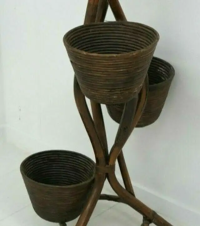 6034-Bambusblumenständer-Rattanblumenständer-Pflanzständer-Thonet-Blumenständer 1