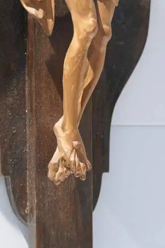 5718D-Jesus-Figur-Kreuz-Schnitzerei-Kruzifix-Holzkreuz-Jesus am Kreuz-Holzjesus-