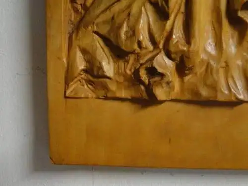 3951D - Holzschnitzerei - Heiliger - Weiser mit Buch - Bauernstube  - Holz