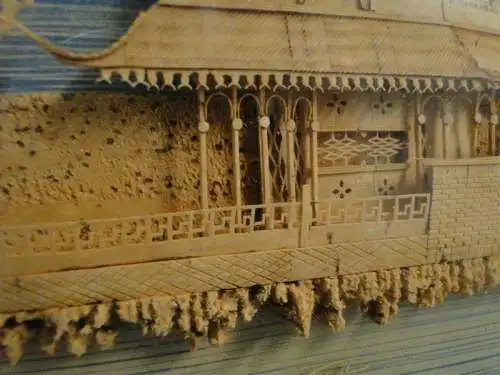 5461D/DS13 - asiatischer Korkenausschnitt - ein Tempel am Meer