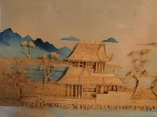 5461D/DS13 - asiatischer Korkenausschnitt - ein Tempel am Meer