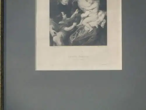 5784D-Bild-Radierung-" Rubens-die heilige Familie"-gerahmt - Bild