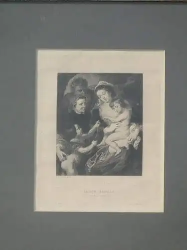 5784D-Bild-Radierung-" Rubens-die heilige Familie"-gerahmt - Bild