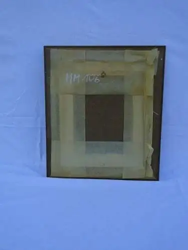 5845D-Bild-"Architektur"-mit Tusche gemalt-mit Rahmen-Öl auf Holz-Bild