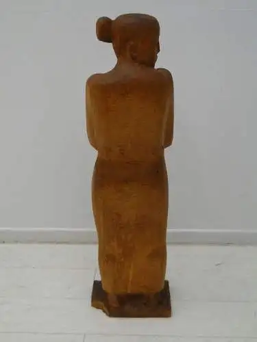 2419D-Holzfigur-Torwächter-Statue-Skulptur-geschnitzte Figur 96 cm hoch-Päarchen