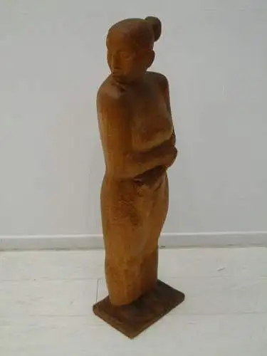 2435D-Holzfigur-Torwächter-Statue-Skulptur-geschnitzte Figur 96 cm hoch-Päarchen