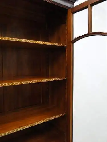 5966D-Jugendstil-Büchervitrine-Schrank-Bücherkasten-Jugendstil-Bücherschrank-