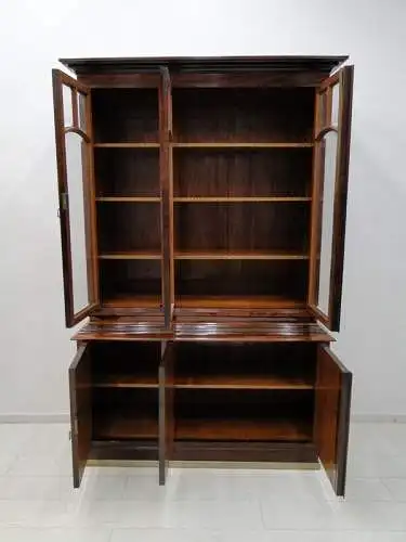 5966D-Jugendstil-Büchervitrine-Schrank-Bücherkasten-Jugendstil-Bücherschrank-