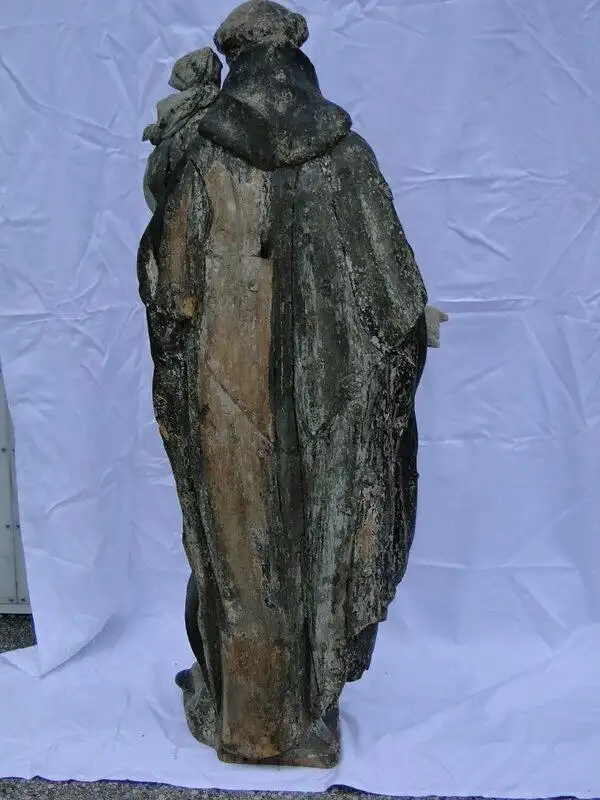 5699D-Heiligen Figur-große Figur-geschnitzte Heiligen Figur-ca. 118cm hoch-Holz- 7