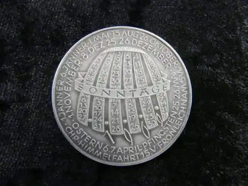 Kalendermedaille-Münze-Bronze Versilbert-Sammlermünze-Medaille-1969
