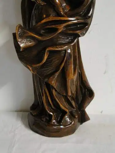 5439D-Holzfigur-Madonna mit Jesus Kind-Vollholz-handgeschnitze Figur-Heilige Mad