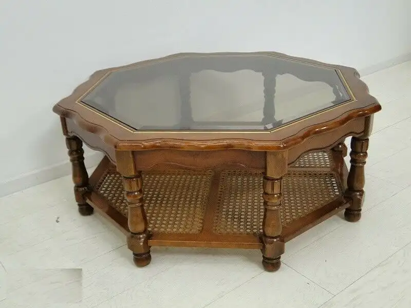 5381D-Barockstil Tisch-Couchtisch-Wohnzimmertisch-Glastisch-Beistelltisch-Stilmö 1