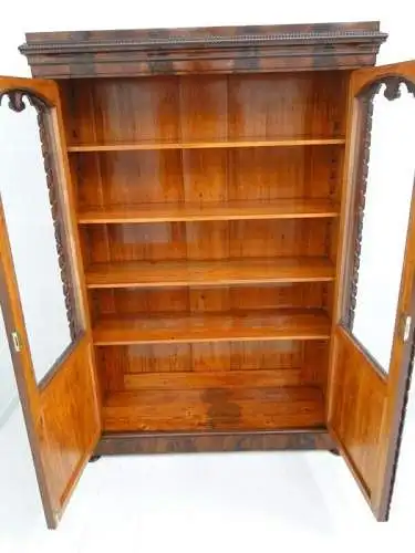 5297D-Biedermeiervitrine-Schrank-Büchervitrine-Vitrinenschrank-Biedermeier-Vitri